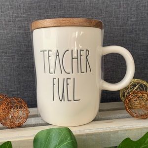 Rae Dunn ‘TEACHER FUEL’ Ceramic Mug 🍎